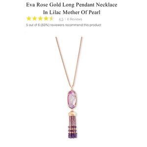 Kendra Scott Tassel Necklace Rose Gold/Lilac